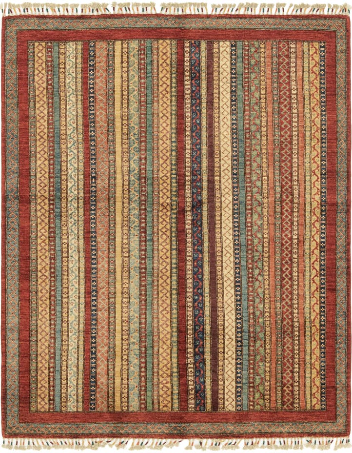  4' 10 x 6' 5  Hand Knotted Ariana Ziegler Rug