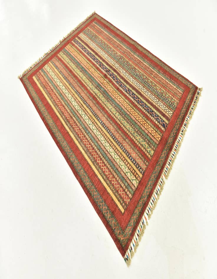 Detail image of  5' x 6' 5  Hand Knotted Ariana Ziegler Rug