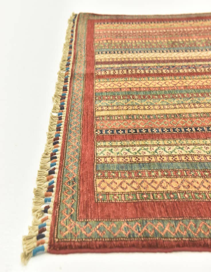 Detail image of  5' x 6' 6  Hand Knotted Ariana Ziegler Rug