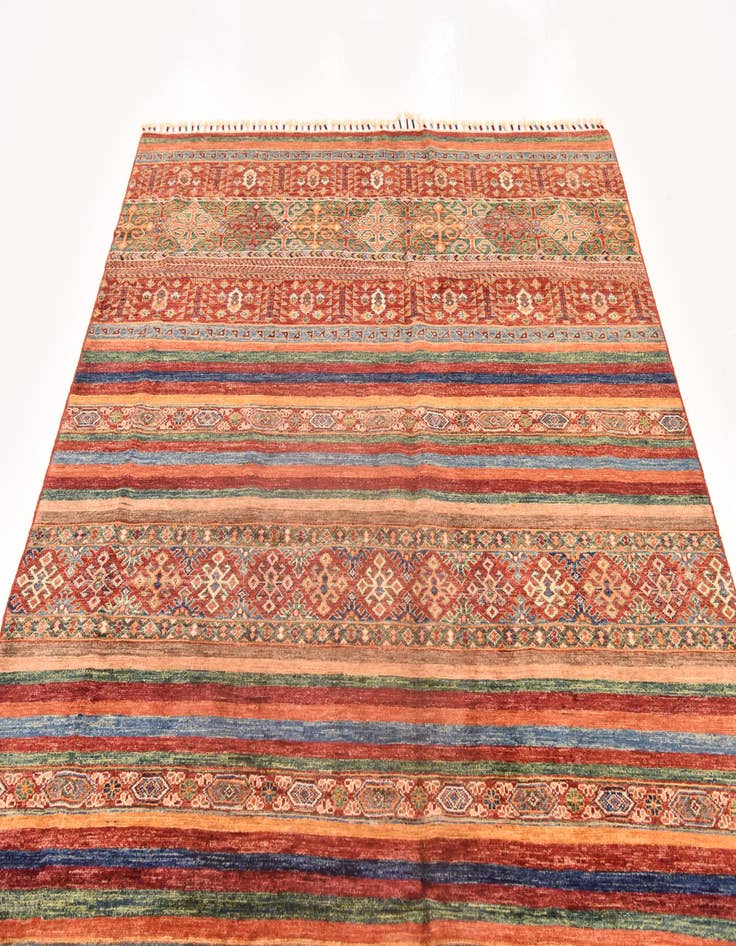 Detail image of  6' x 8' 1  Hand Knotted Ariana Ziegler Rug