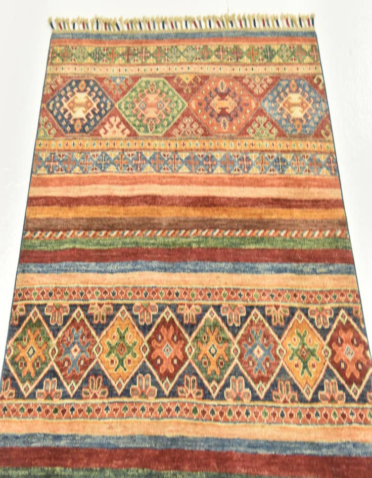 Detail image of  3' 5 x 4' 10  Hand Knotted Ariana Ziegler Rug