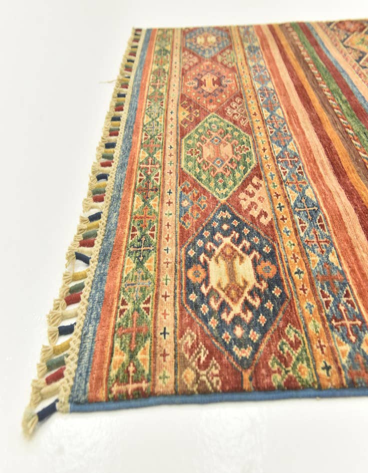 Detail image of  3' 5 x 4' 10  Hand Knotted Ariana Ziegler Rug