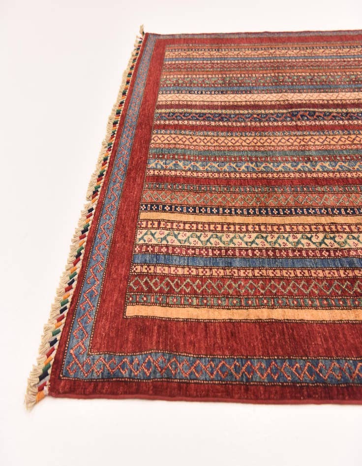 Detail image of  5' 7 x 8'  Hand Knotted Ariana Ziegler Rug