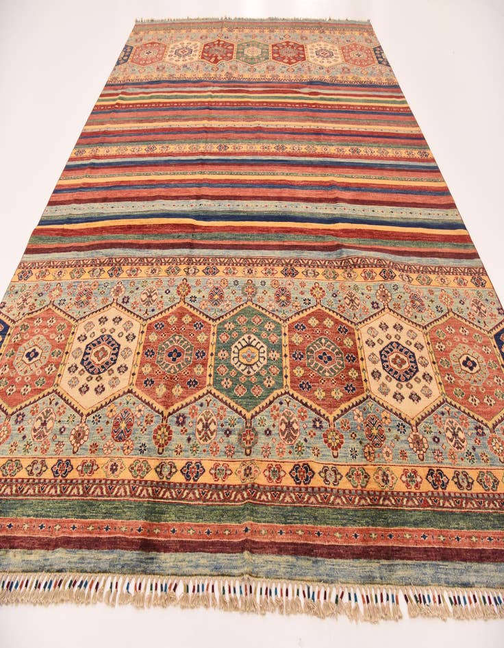 Detail image of  9' x 11' 10  Hand Knotted Ariana Ziegler Rug