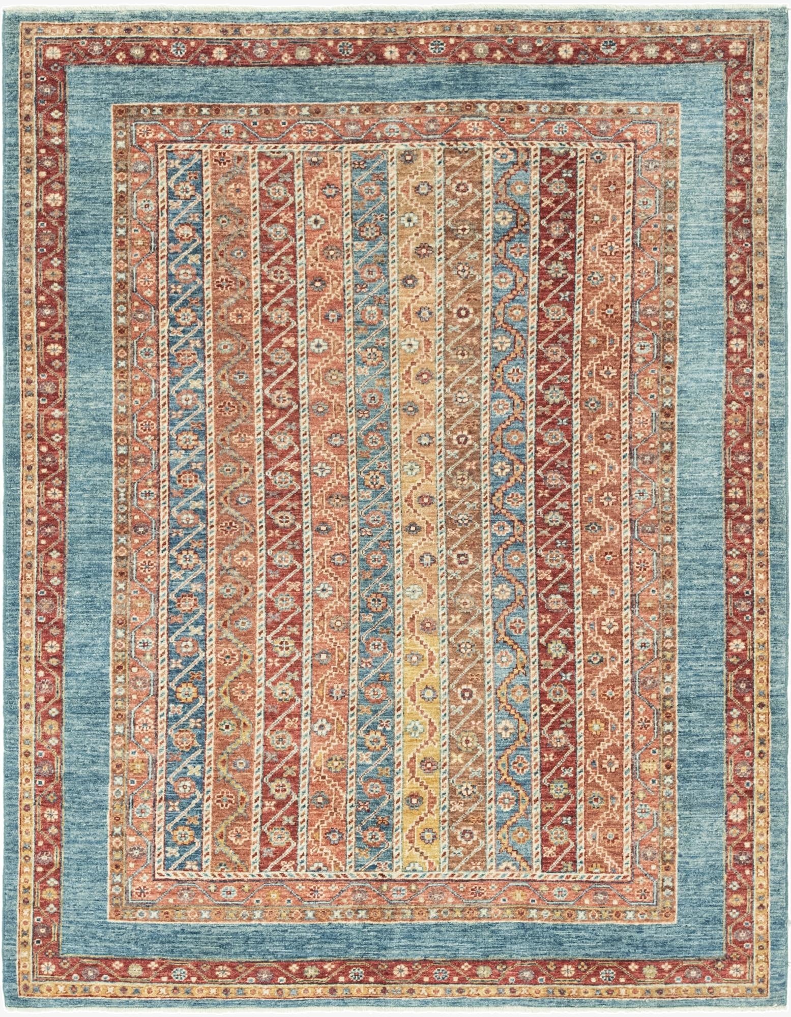  4' 11 x 6' 5  Hand Knotted Ariana Ziegler Rug