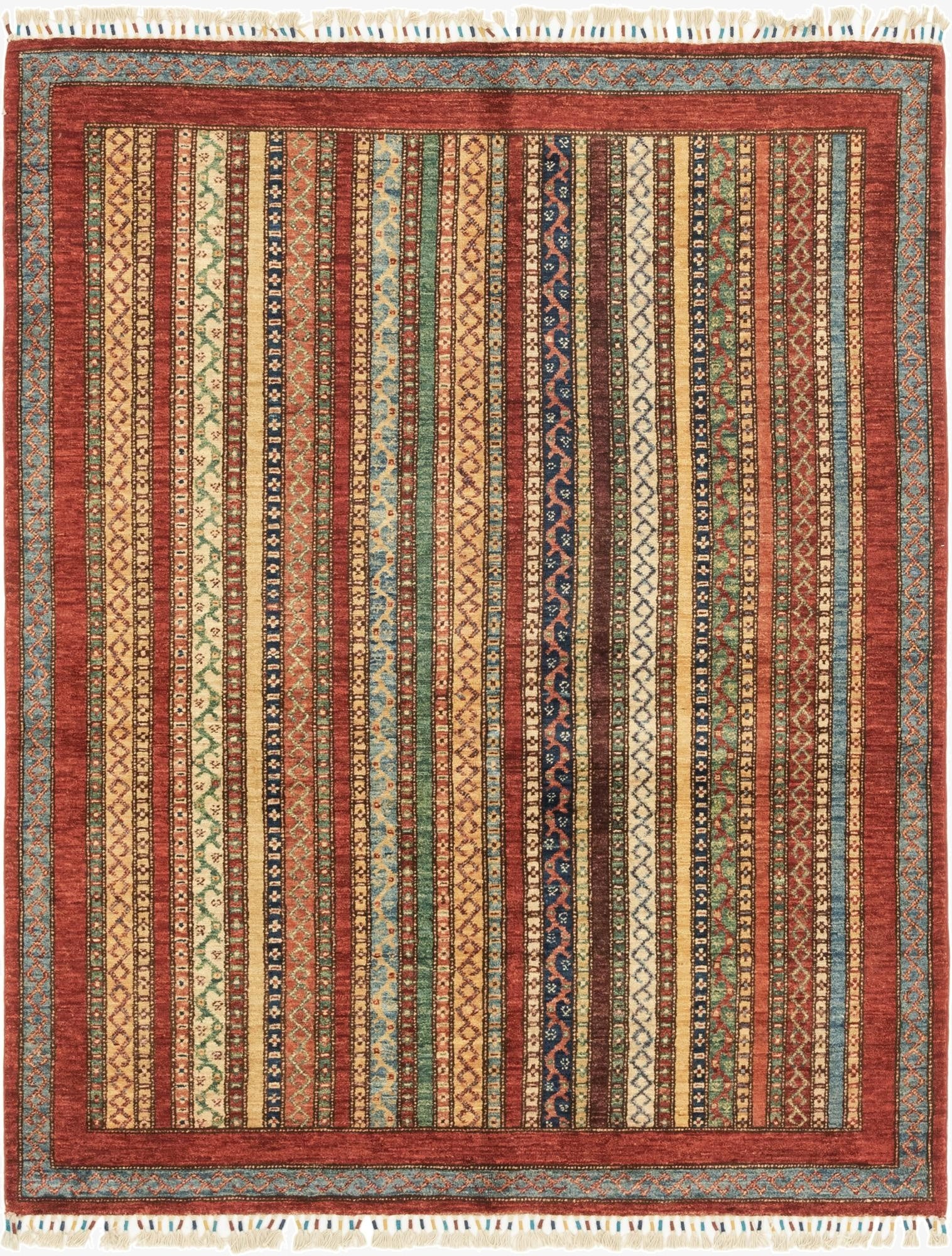  4' 9 x 6' 4  Hand Knotted Ariana Ziegler Rug
