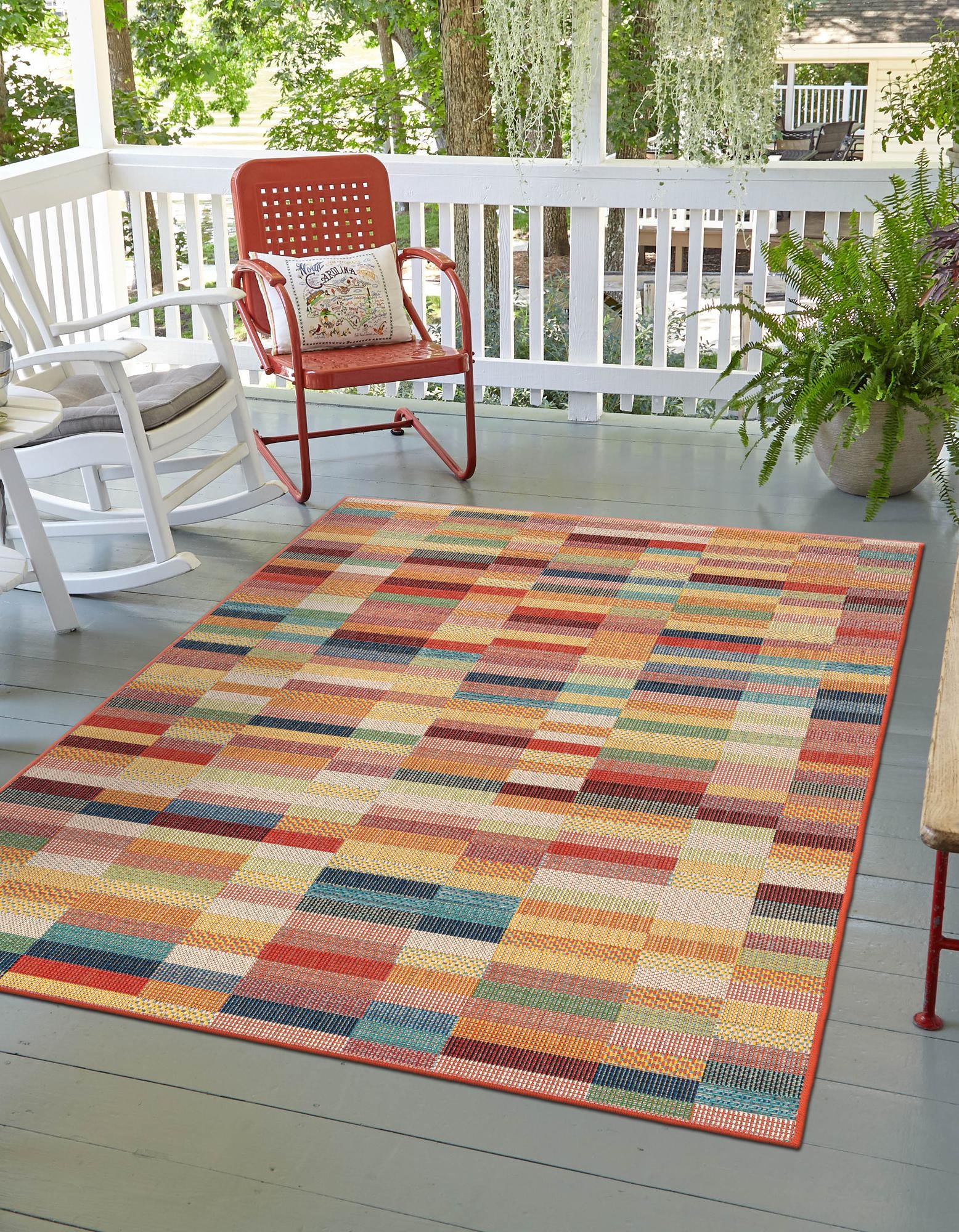Multicolor 9' x 12' Baja Indoor / Outdoor Rug | Rugs.com