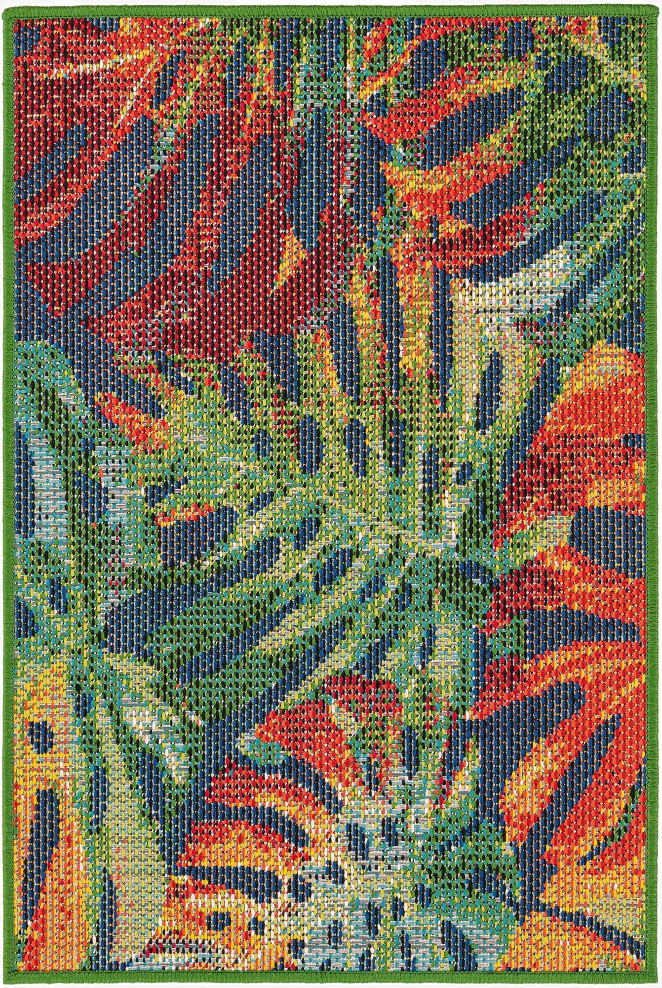  2' x 3' 1  Washable Baja Indoor / Outdoor Rug