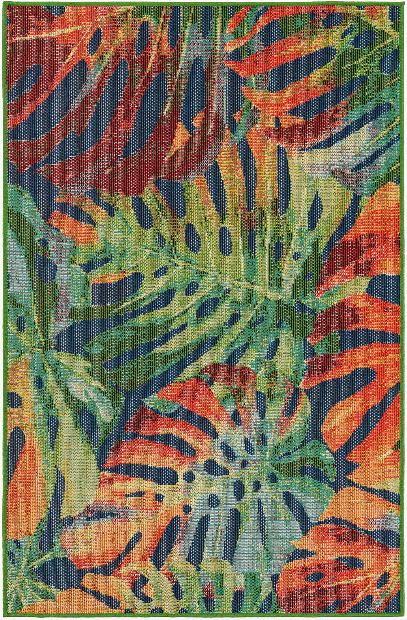  4' 1 x 6' 1  Washable Baja Indoor / Outdoor Rug