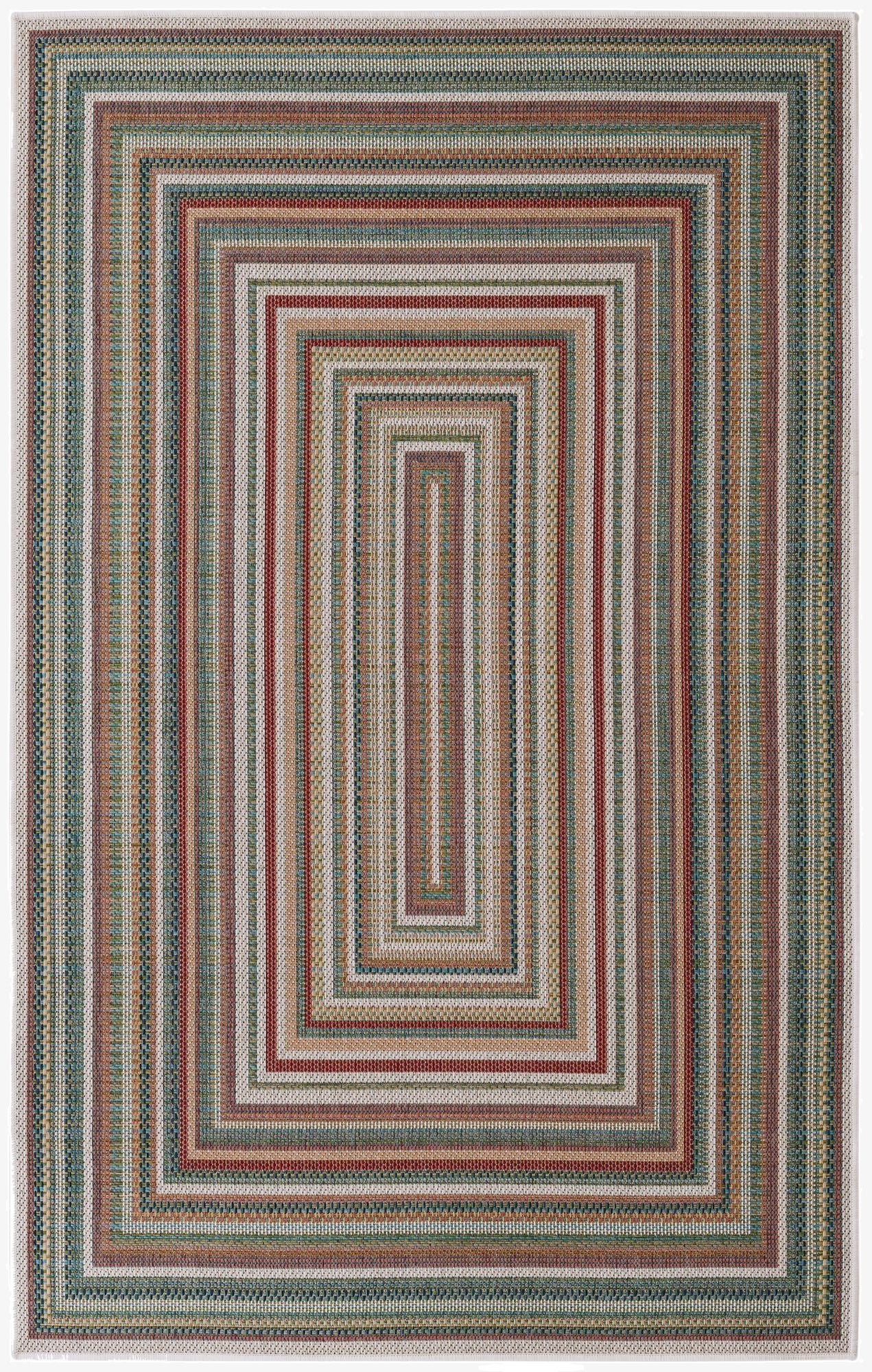 5' 3 x 7' 7  Washable Baja Indoor / Outdoor Rug