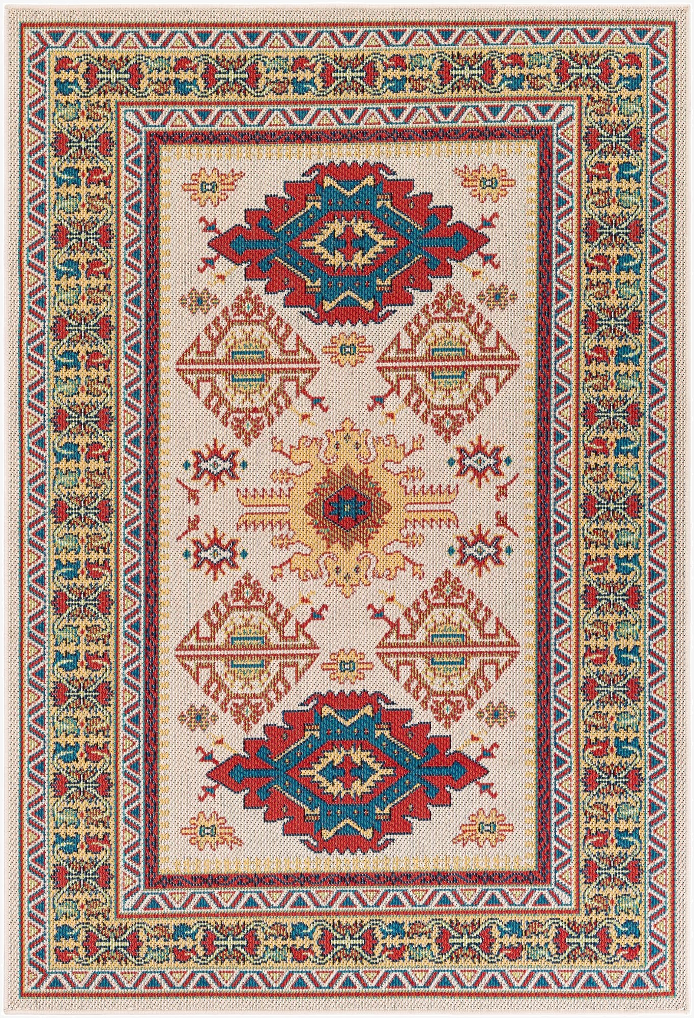  5' x 7' 6  Washable Baja Indoor / Outdoor Rug
