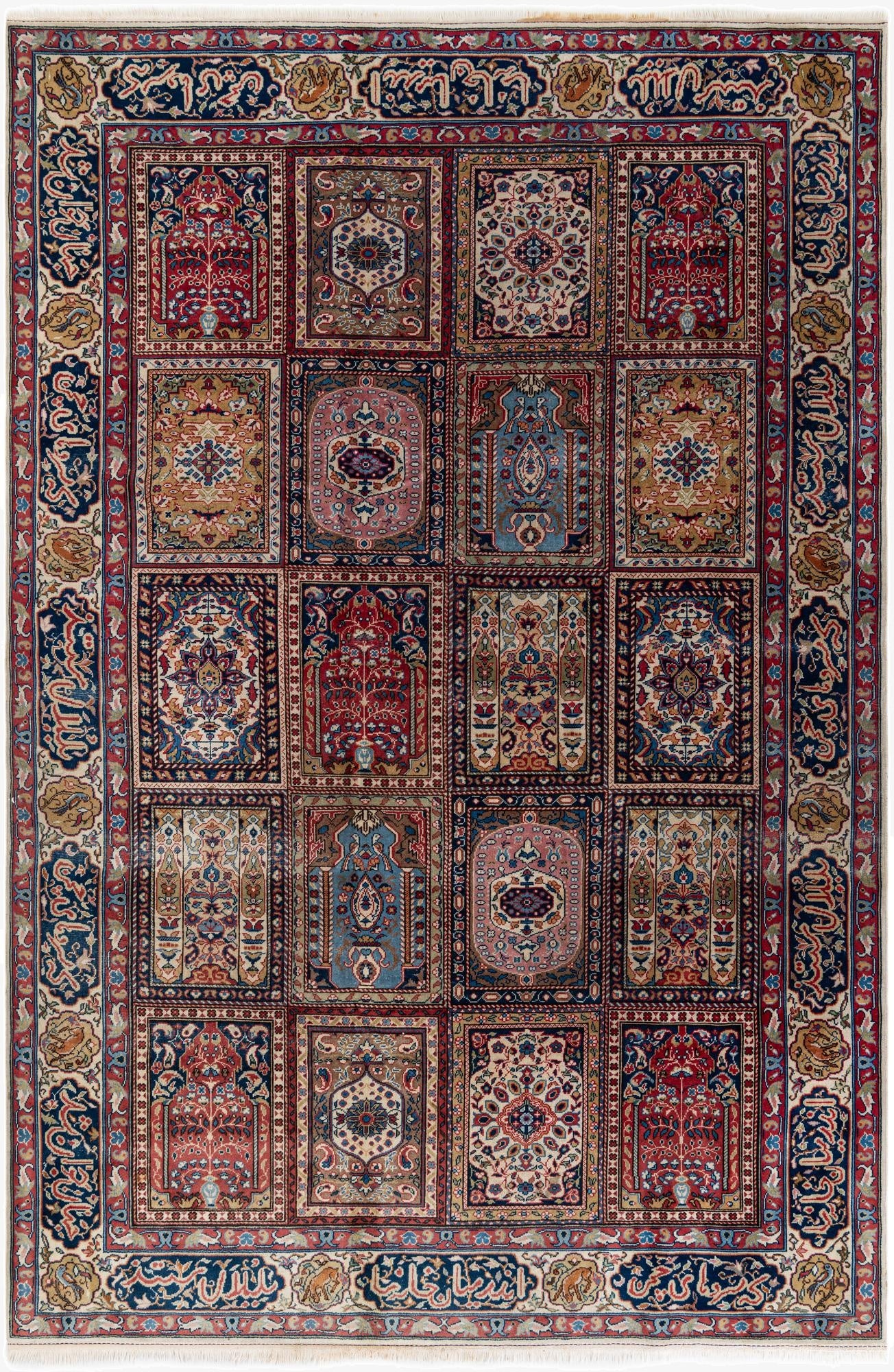  6' 7 x 10'  Hand Knotted Bakhtiar Wool Rug