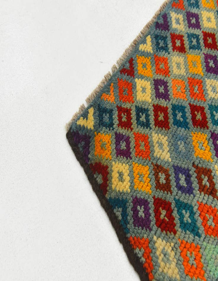 Detail image of  3' 4 x 4' 9  Hand Knotted Balouch Wool Rug