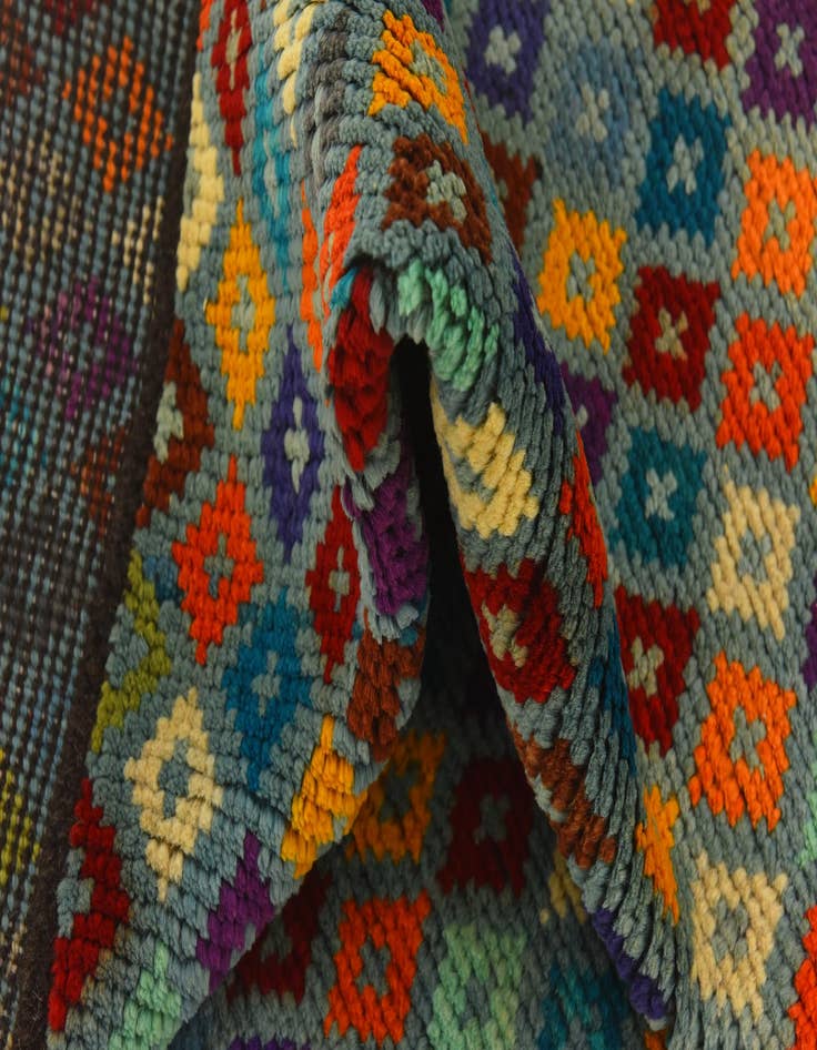 Detail image of  3' 4 x 4' 9  Hand Knotted Balouch Wool Rug