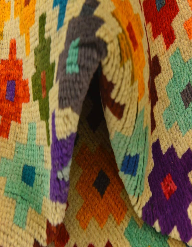 Detail image of  3' 4 x 5'  Hand Knotted Balouch Wool Rug