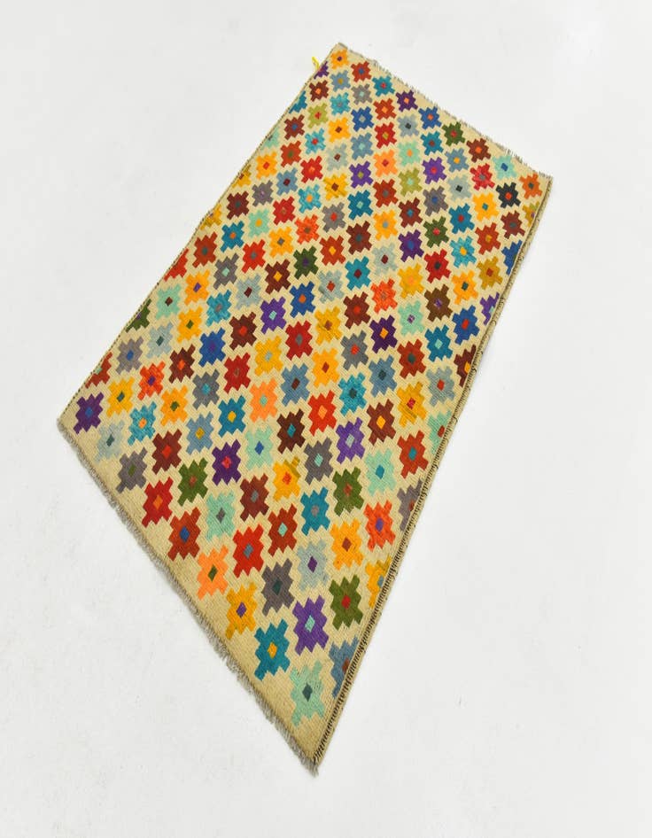 Detail image of  3' 4 x 5'  Hand Knotted Balouch Wool Rug