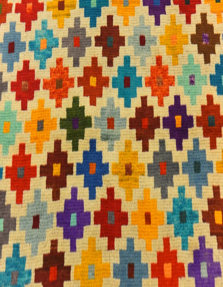 Detail image of  3' 4 x 5'  Hand Knotted Balouch Wool Rug