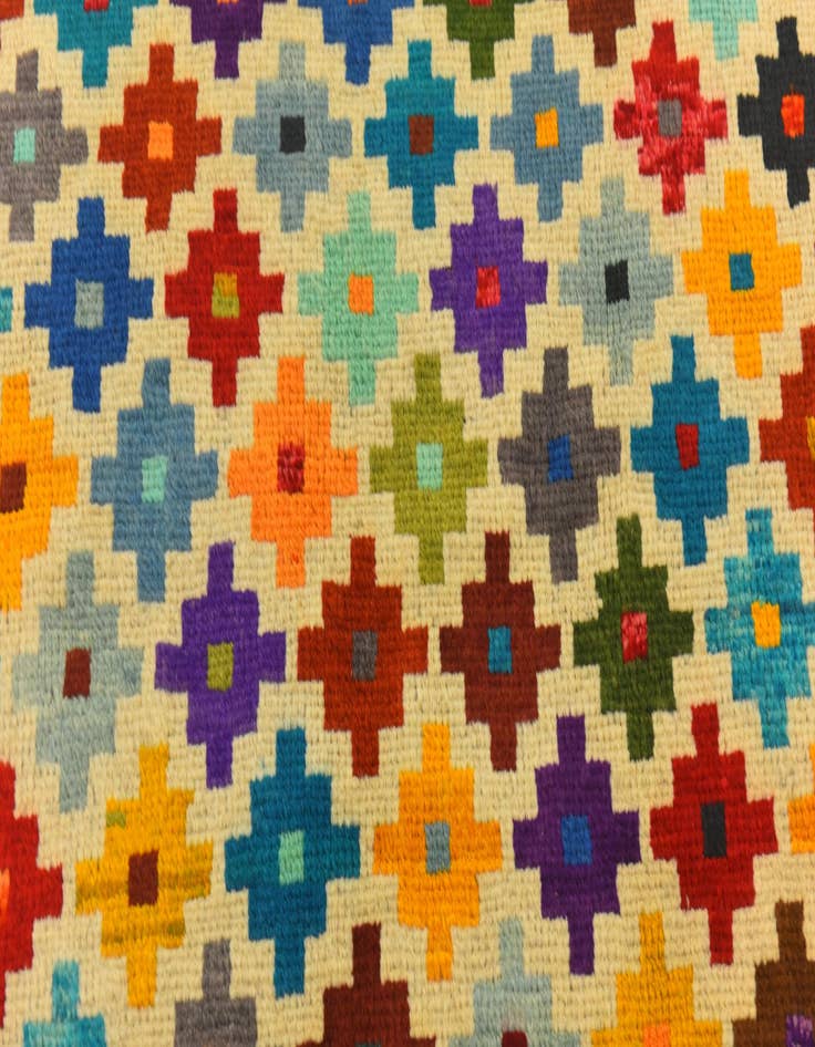 Detail image of  3' 4 x 5'  Hand Knotted Balouch Wool Rug