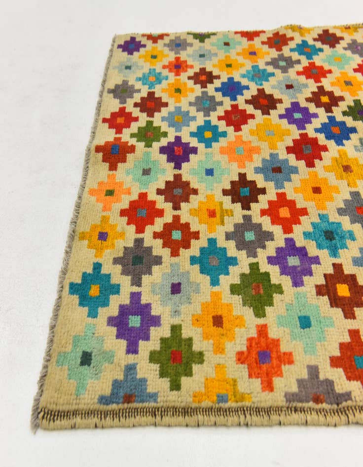 Detail image of  3' 4 x 5'  Hand Knotted Balouch Wool Rug