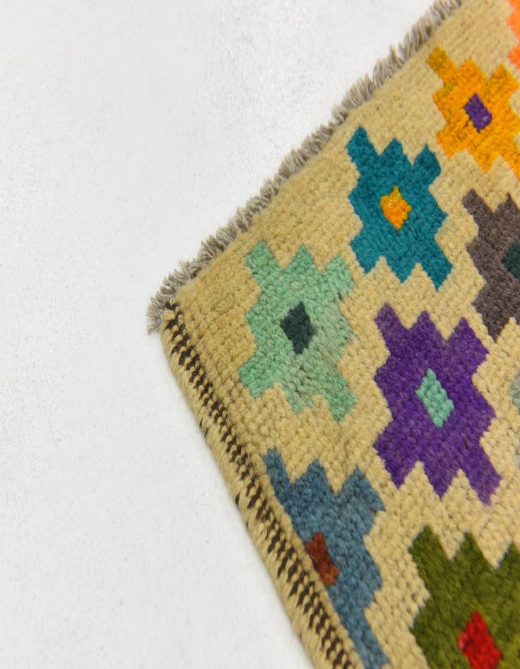 Detail image of  3' 4 x 5'  Hand Knotted Balouch Wool Rug