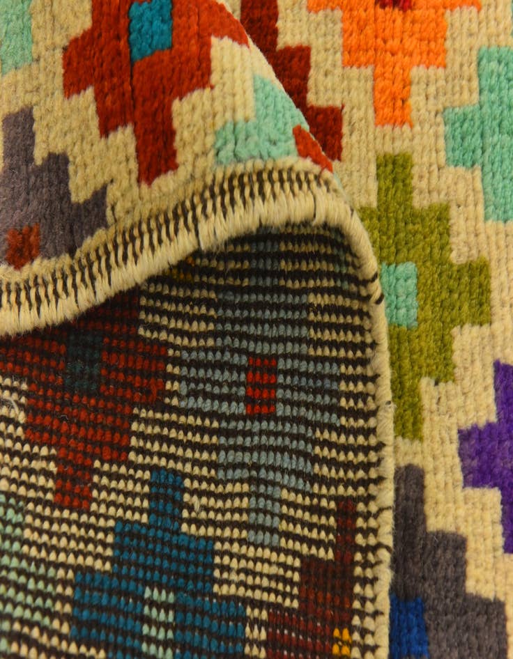 Detail image of  3' 4 x 5'  Hand Knotted Balouch Wool Rug