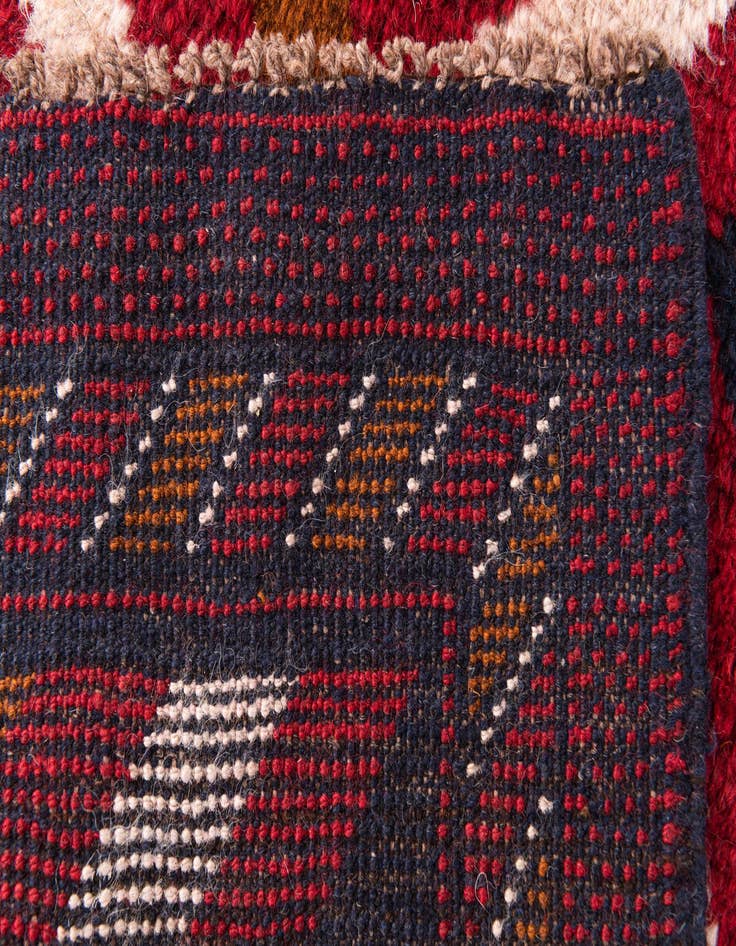 Detail image of  2' 9 x 4' 8  Hand Knotted Balouch Persian Wool Rug