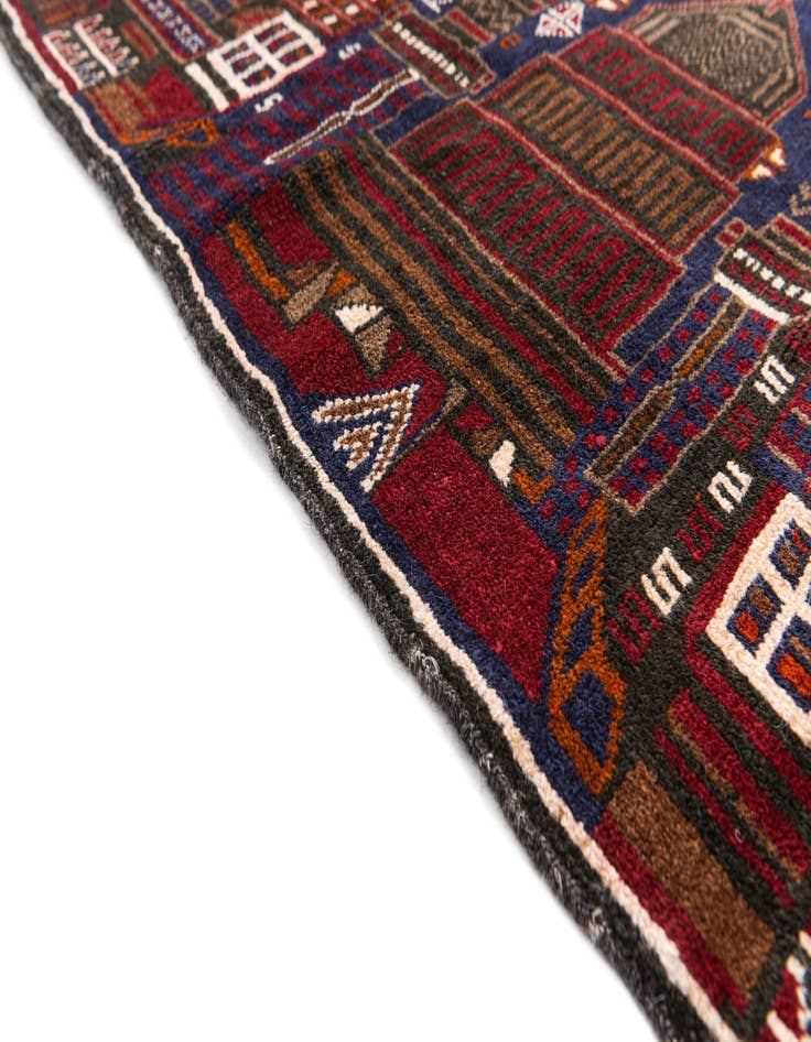 Detail image of 3' x 4' 5 Hand Knotted Balouch Persian Wool Rug