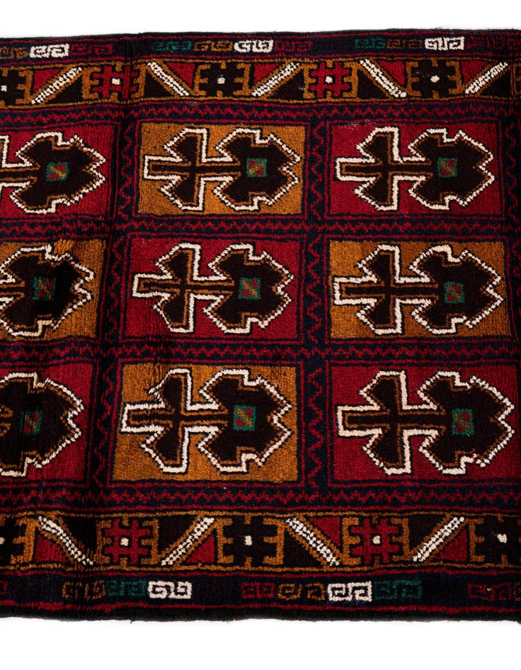 Detail image of  2' 11 x 4' 8  Hand Knotted Balouch Persian Wool Rug