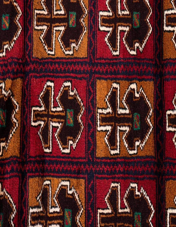 Detail image of  2' 11 x 4' 8  Hand Knotted Balouch Persian Wool Rug