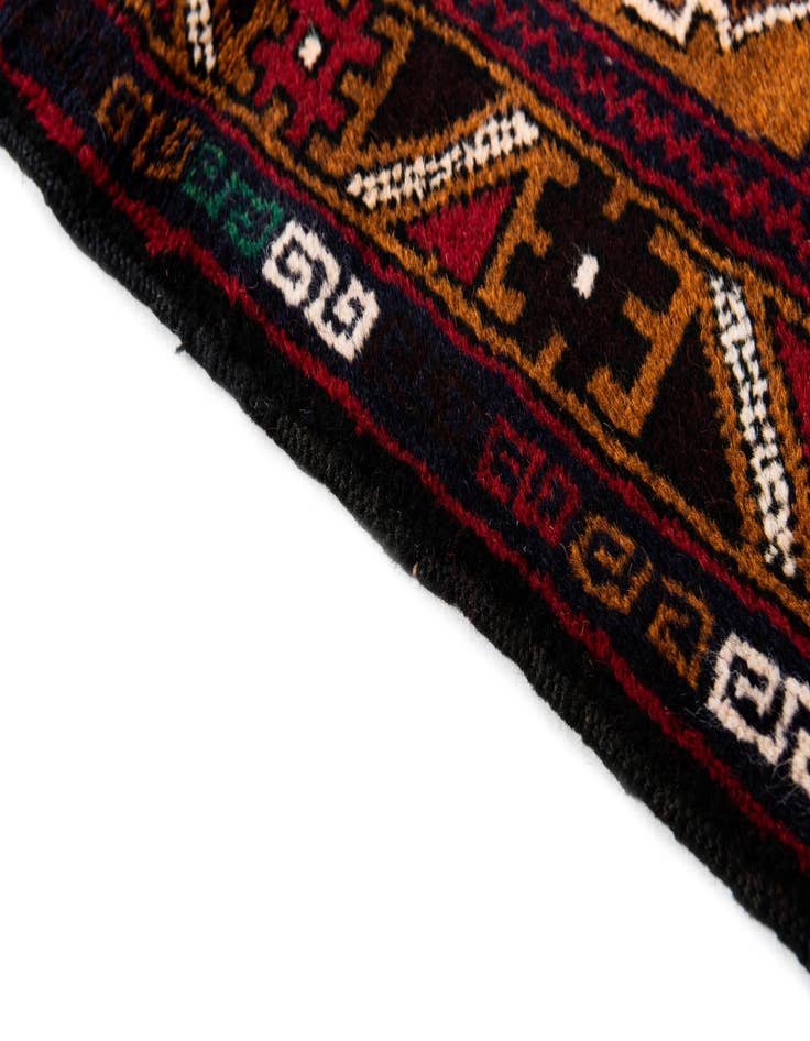 Detail image of  2' 11 x 4' 8  Hand Knotted Balouch Persian Wool Rug