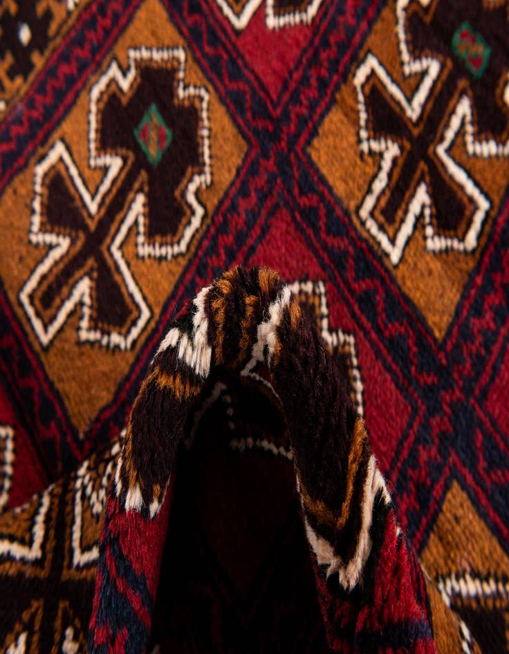 Detail image of  2' 11 x 4' 8  Hand Knotted Balouch Persian Wool Rug