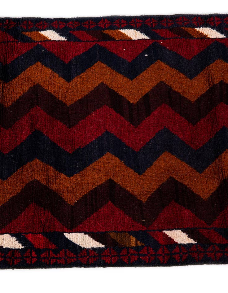 Detail image of  2' 10 x 4' 8  Hand Knotted Balouch Persian Wool Rug