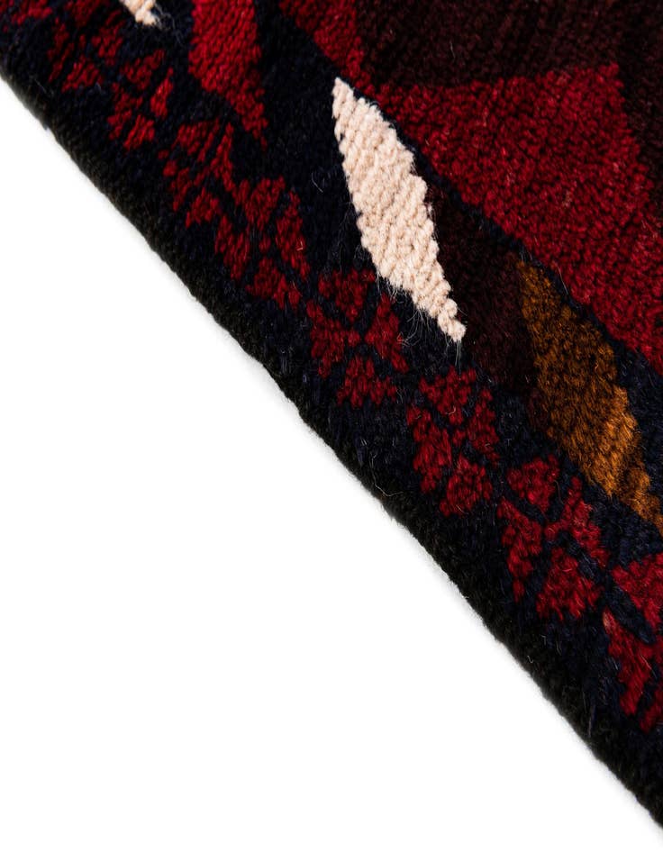 Detail image of  2' 10 x 4' 8  Hand Knotted Balouch Persian Wool Rug