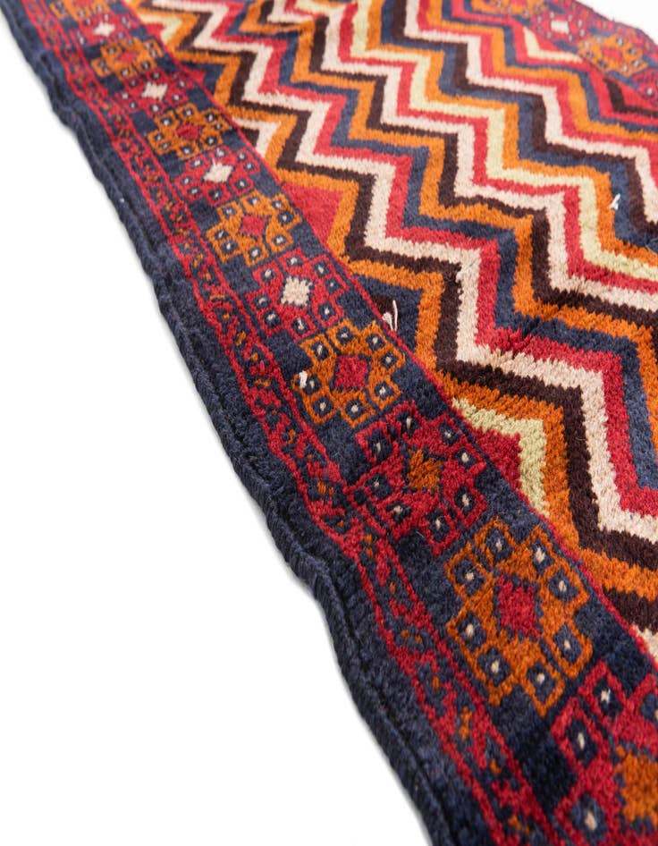 Detail image of  2' 10 x 4' 9  Hand Knotted Balouch Persian Wool Rug