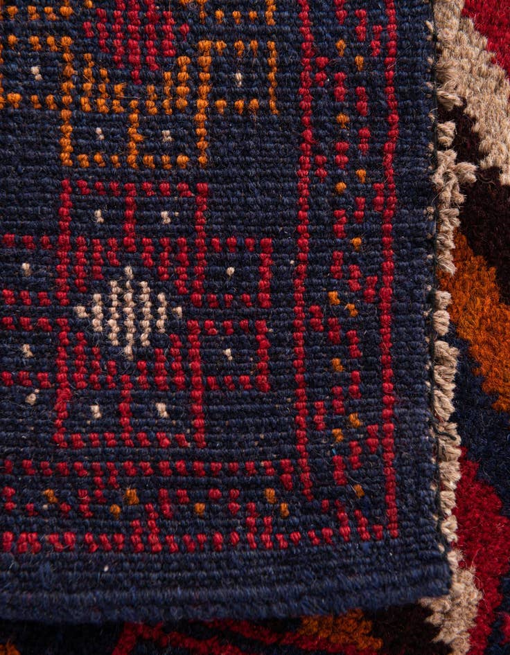 Detail image of  2' 10 x 4' 9  Hand Knotted Balouch Persian Wool Rug