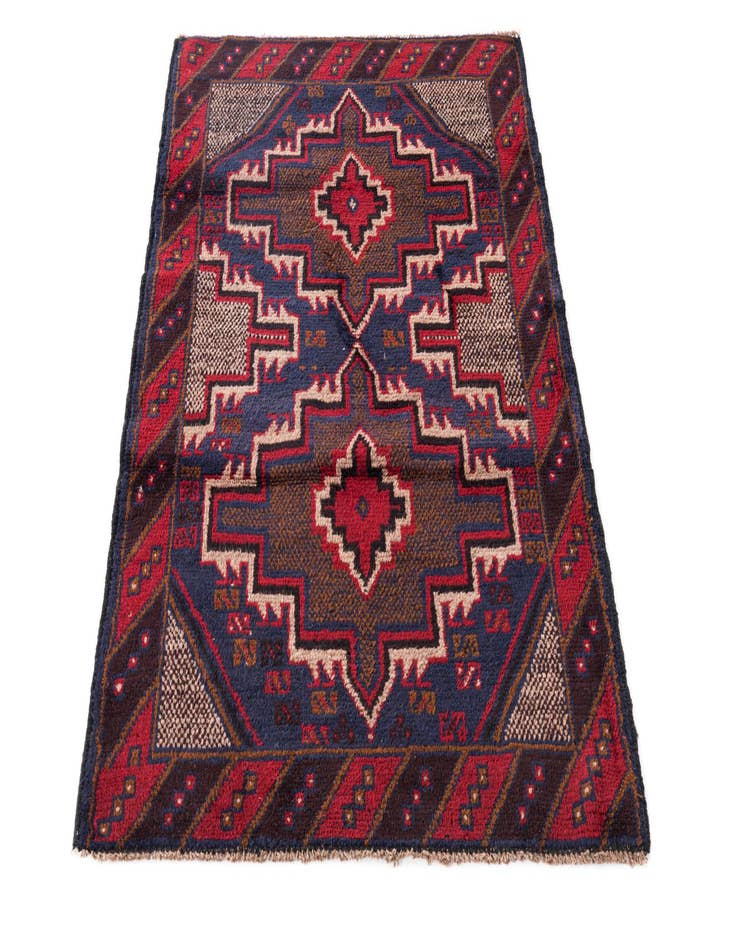 Detail image of  3' x 4' 5  Hand Knotted Balouch Persian Wool Rug