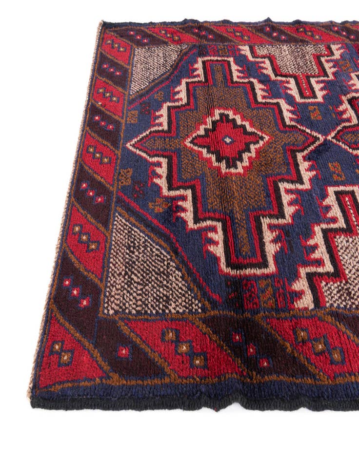 Detail image of  3' x 4' 5  Hand Knotted Balouch Persian Wool Rug