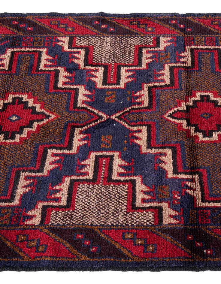 Detail image of  3' x 4' 5  Hand Knotted Balouch Persian Wool Rug