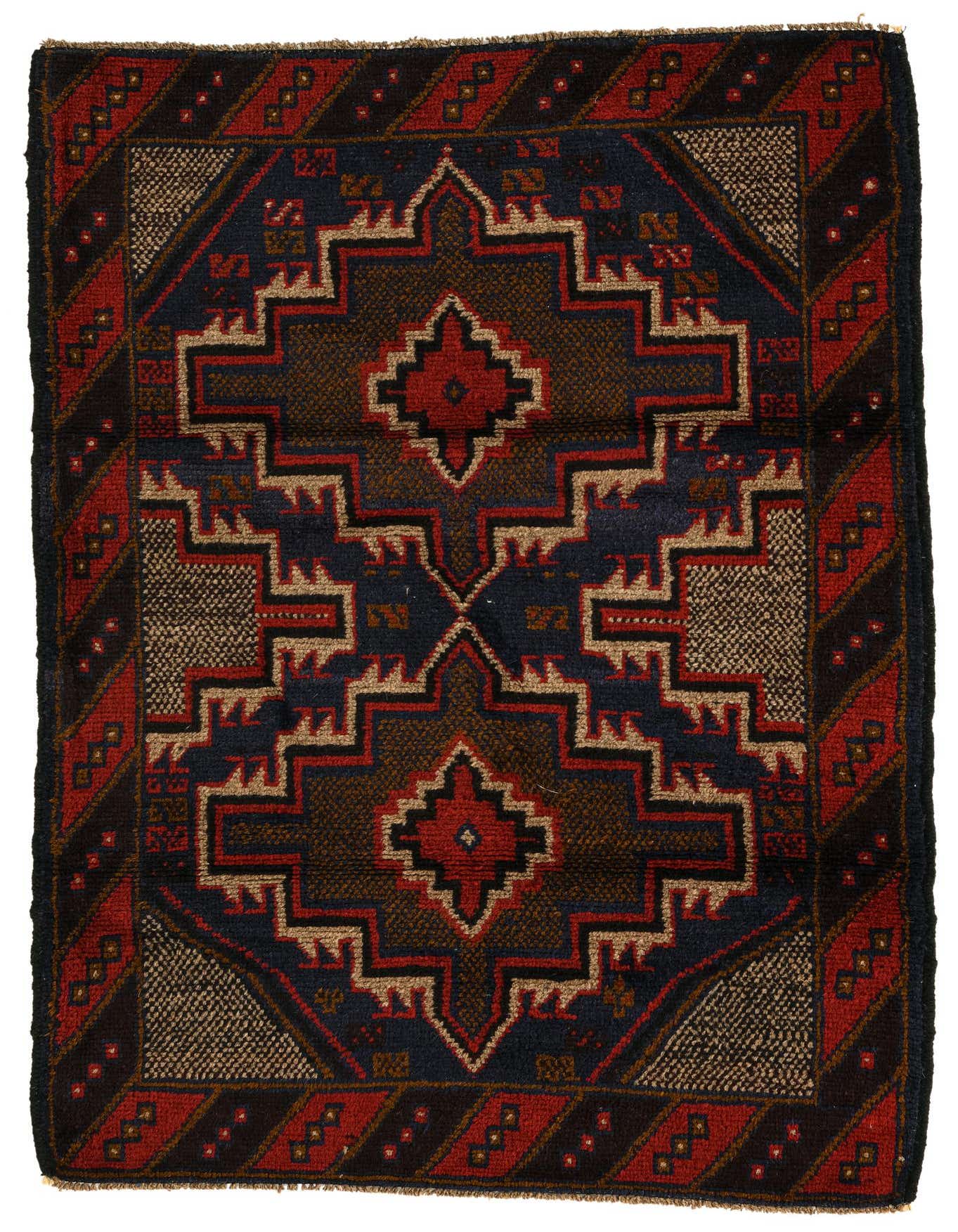 Primary image  3' x 4' 5  Hand Knotted Balouch Persian Wool Rug