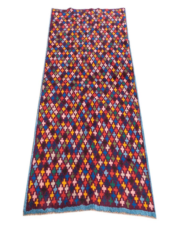 Detail image of  3' 10 x 5' 9  Hand Knotted Balouch Wool Rug