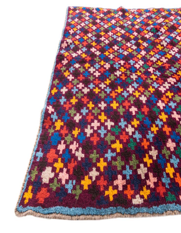 Detail image of  3' 10 x 5' 9  Hand Knotted Balouch Wool Rug