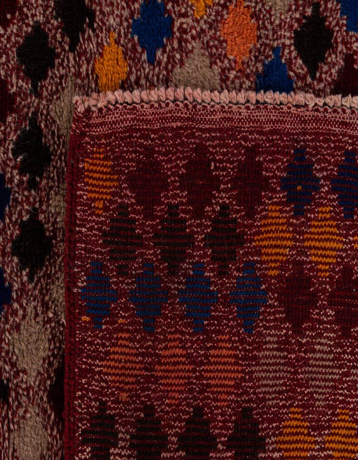 Detail image of  6' x 7' 9  Hand Knotted Balouch Wool Rug