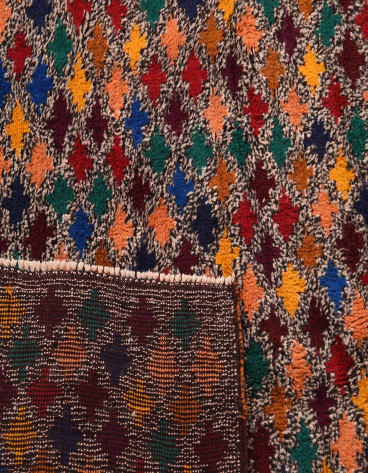 Detail image of  6' x 8' 4  Hand Knotted Balouch Wool Rug