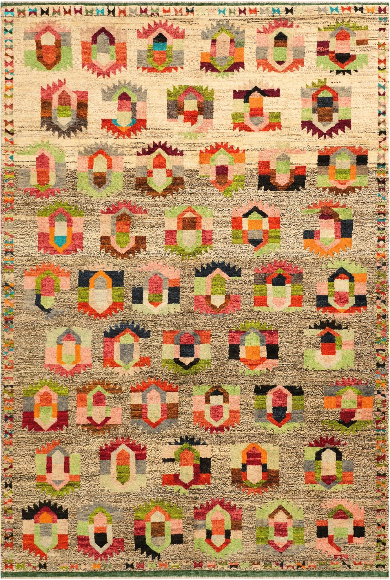 6' 9 x 10' 1 Hand Knotted Balouch Wool Rug