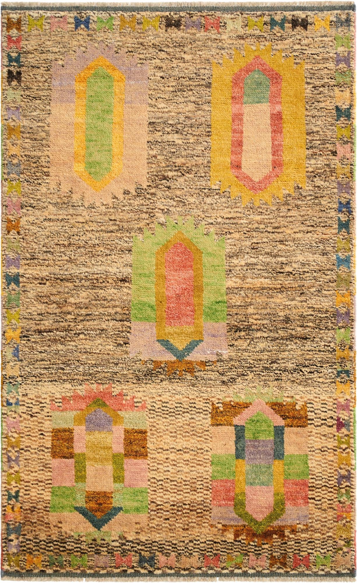3' 3 x 5' 4 Hand Knotted Balouch Wool Rug