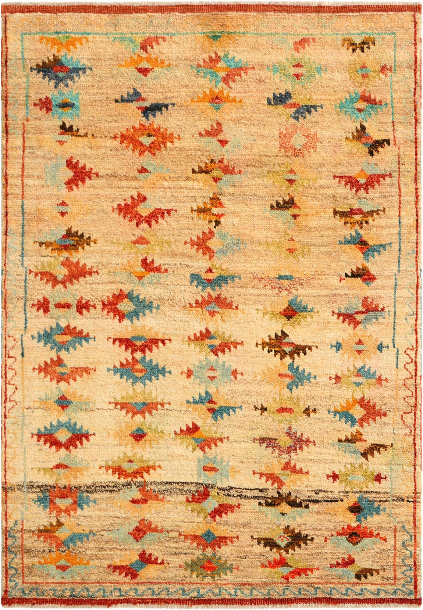 4' 4 x 6' 2 Hand Knotted Balouch Wool Rug