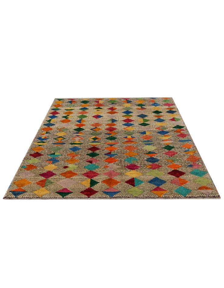 Detail image of 4' 3 x 6' Hand Knotted Balouch Wool Rug