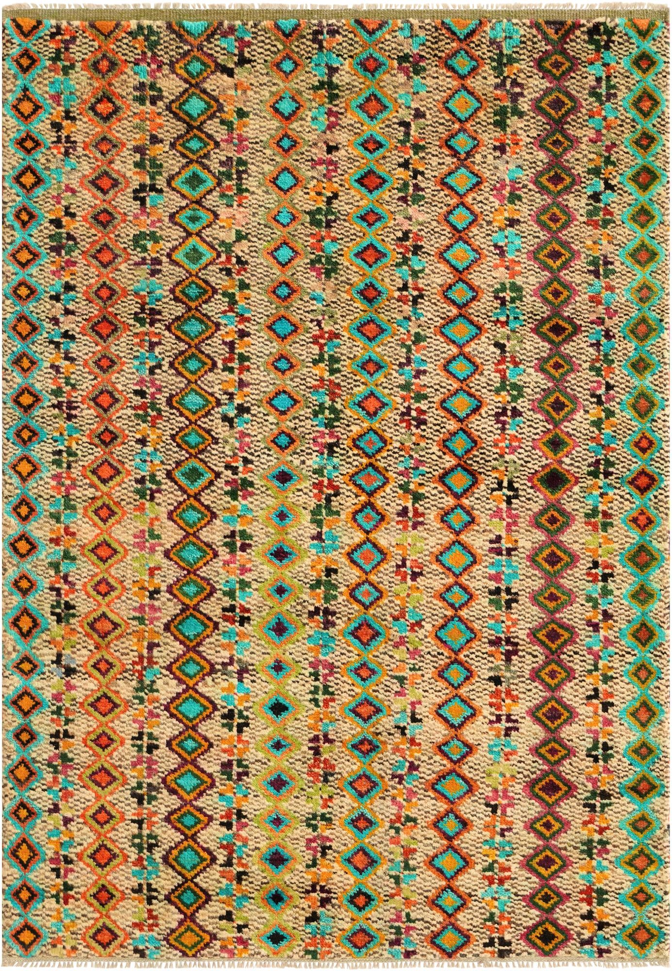 4' 3 x 6' Hand Knotted Balouch Wool Rug
