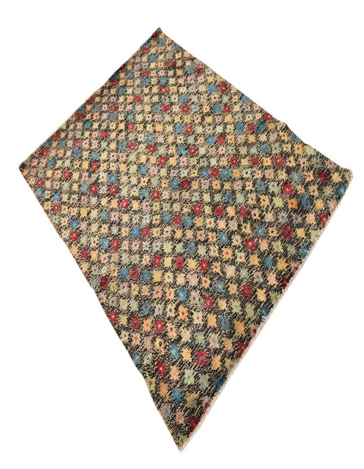 Detail image of  4' x 5' 8  Hand Knotted Balouch Wool Rug