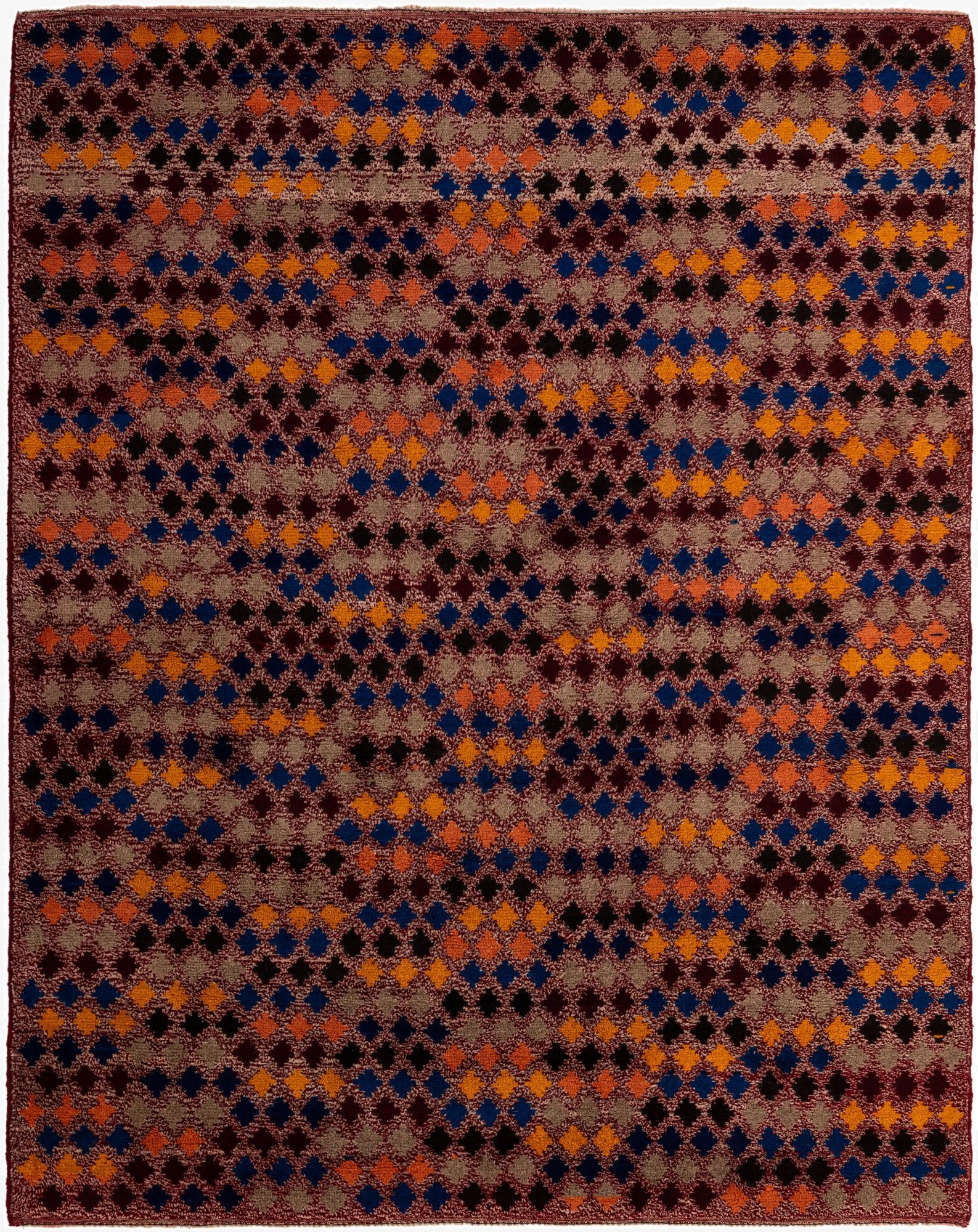  6' x 7' 9  Hand Knotted Balouch Wool Rug